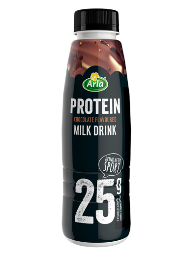 Chocolate milk drink with protein