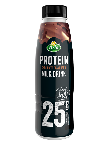 Chocolate milk drink with protein